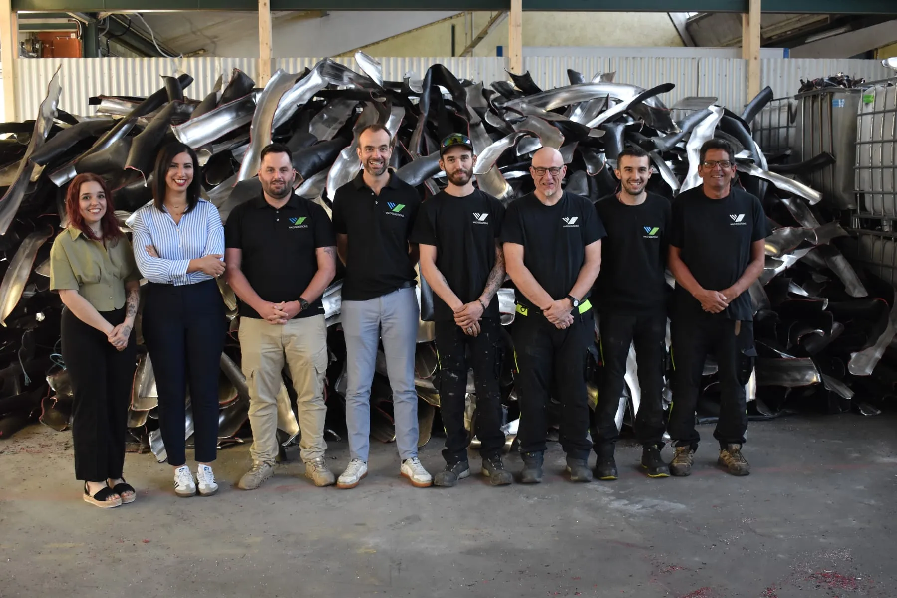 The Valo team gathered outside the company premises